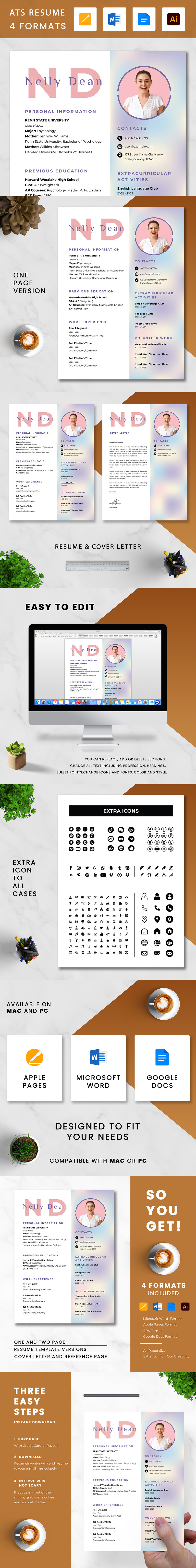 Sorority Rush Resume Template - Features Image 1