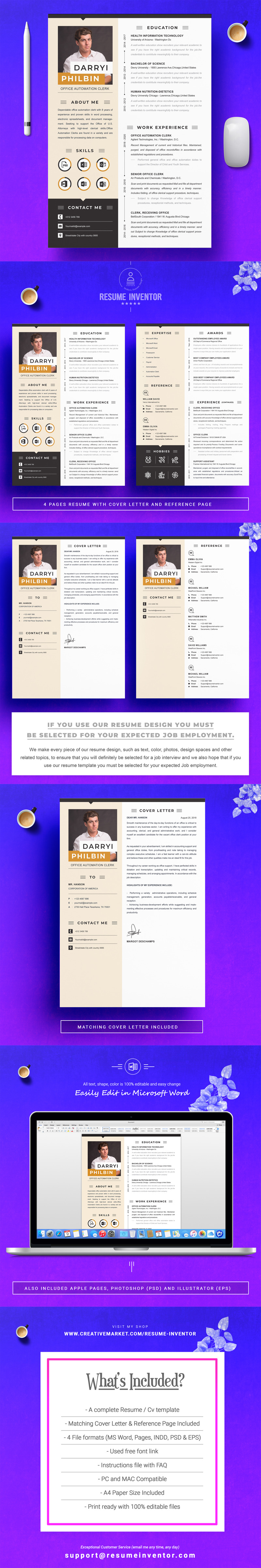 Creative Professional Resume / CV Template - TemplateMonster