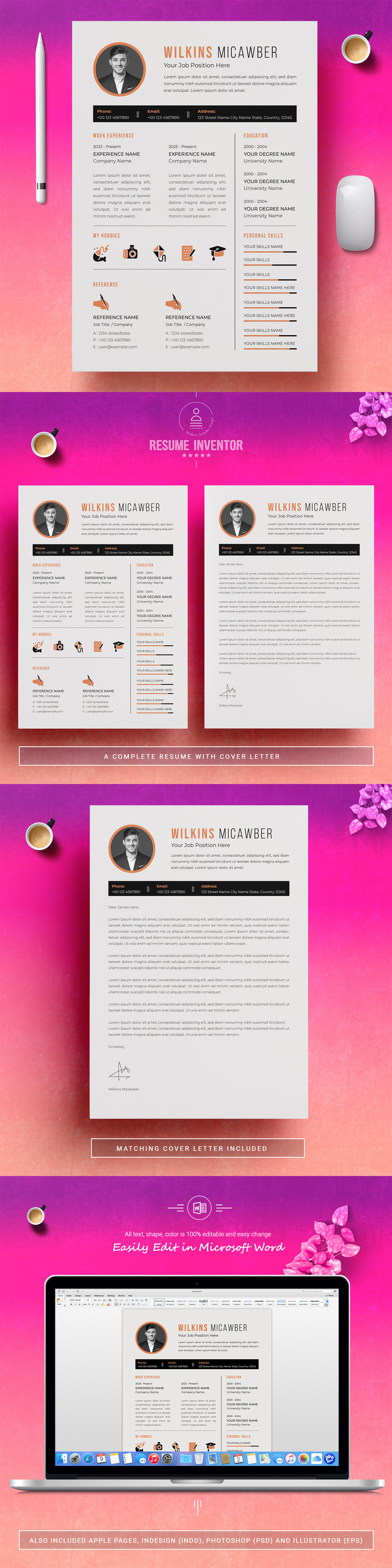 Schoon en modern minimalistisch CV - Features Image 1