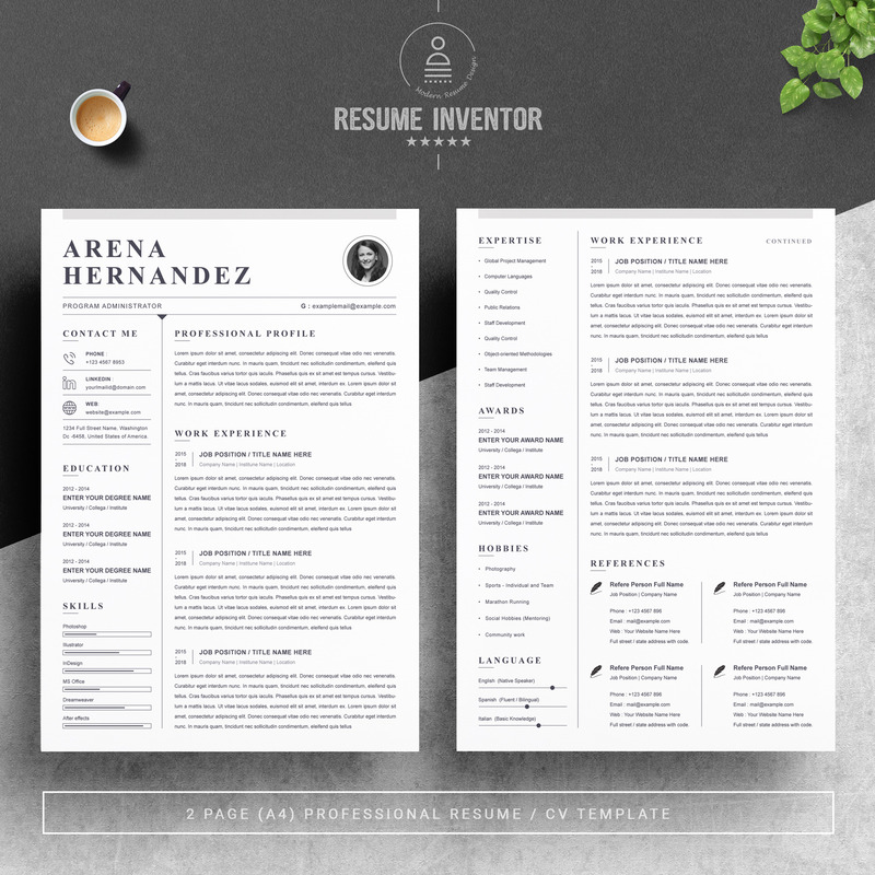 Arena / Clean Resume Template - Features Image 2