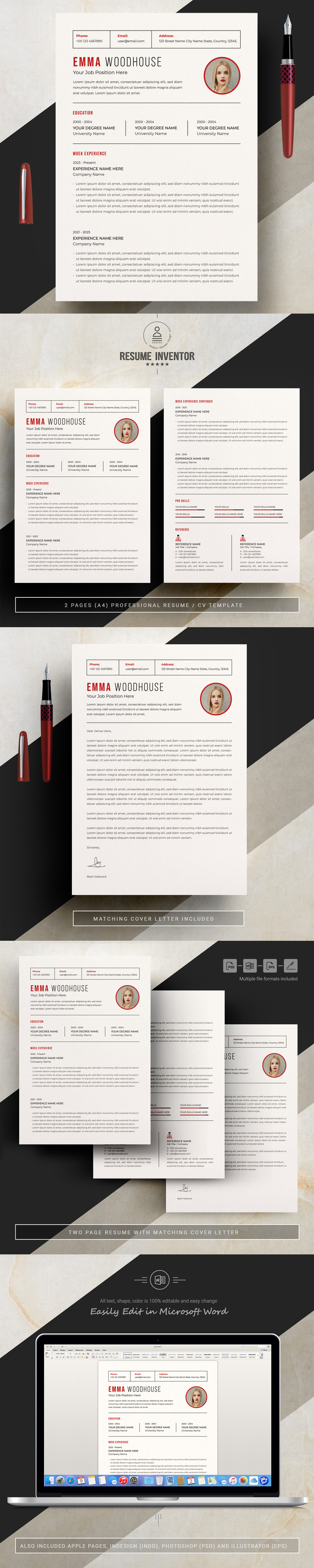Curriculum vitae esecutivo semplice e minimale - Caratteristiche Immagine 1