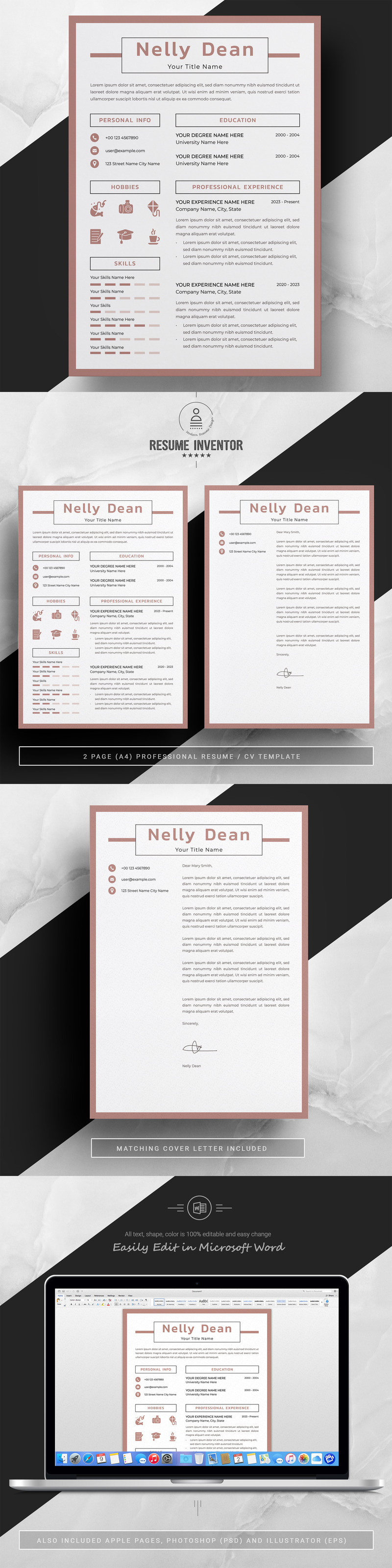Clean And Simple Resume Layout - Features Image 1