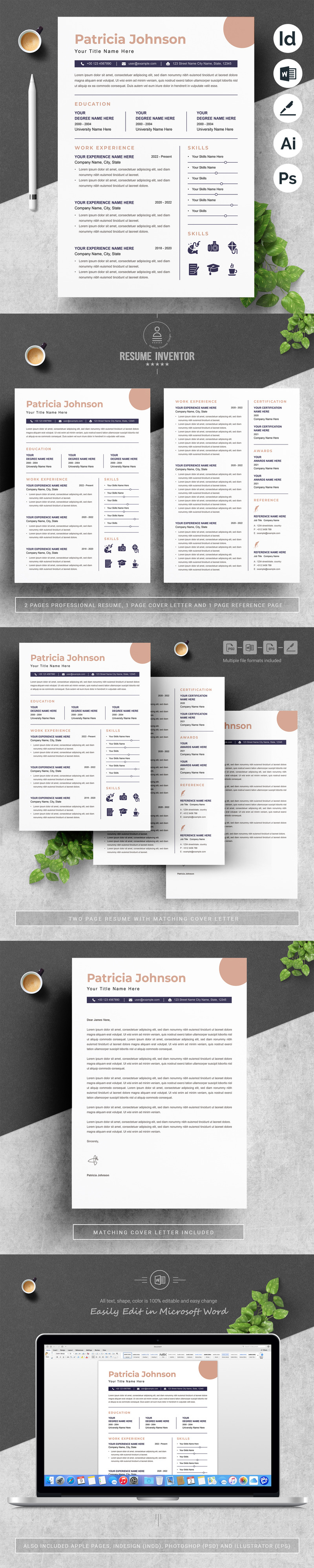 Layout del curriculum pulito e professionale - Caratteristiche Immagine 1