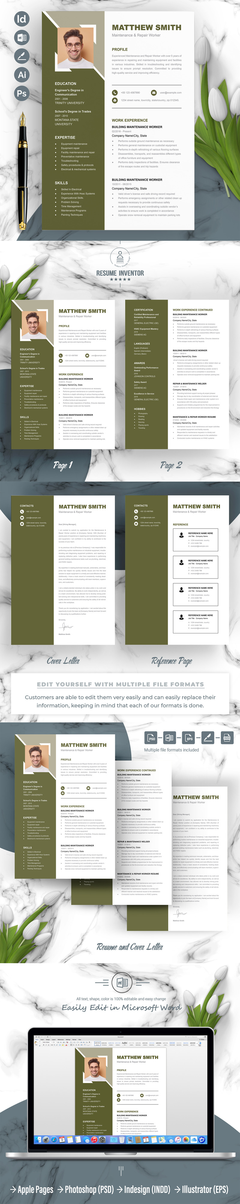 Professional And Modern Resume Template Design - Features Image 1
