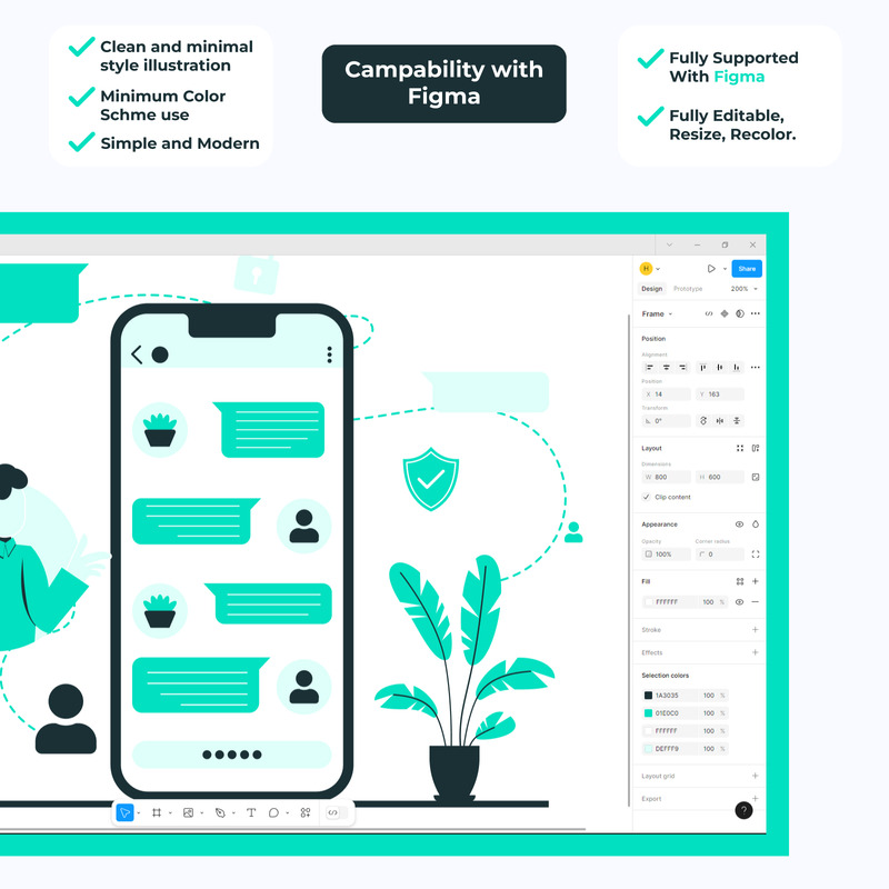 Minimalist Messaging App Concept Design - Features Image 3