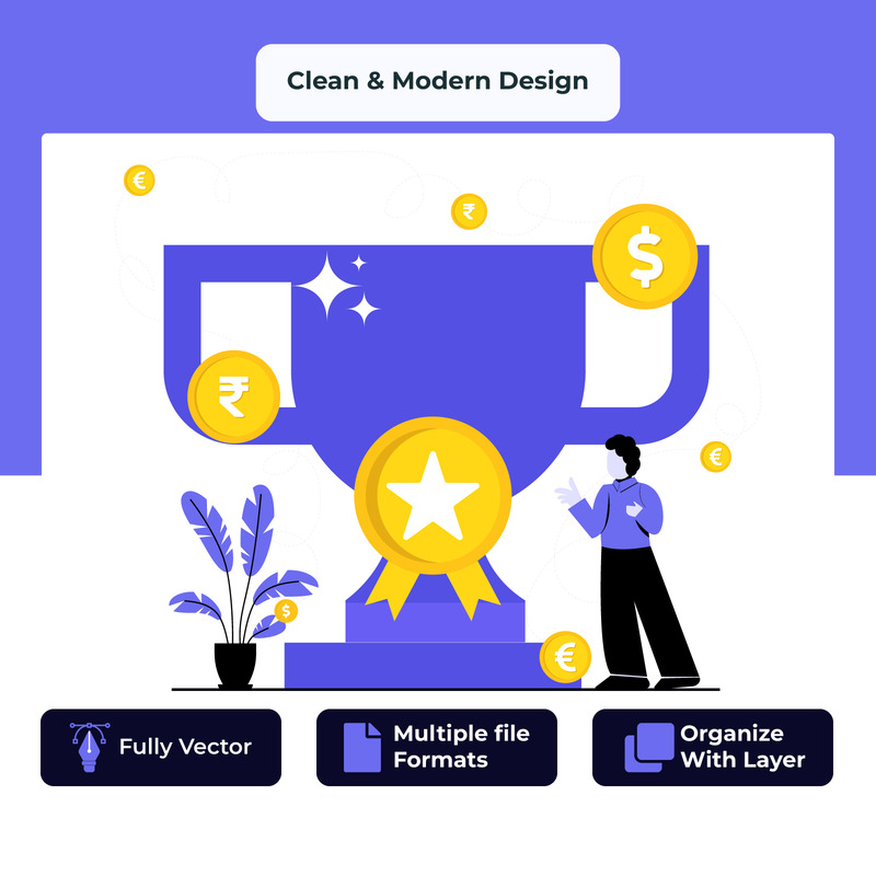 Big Win Award Concept Illustration - Features Image 1