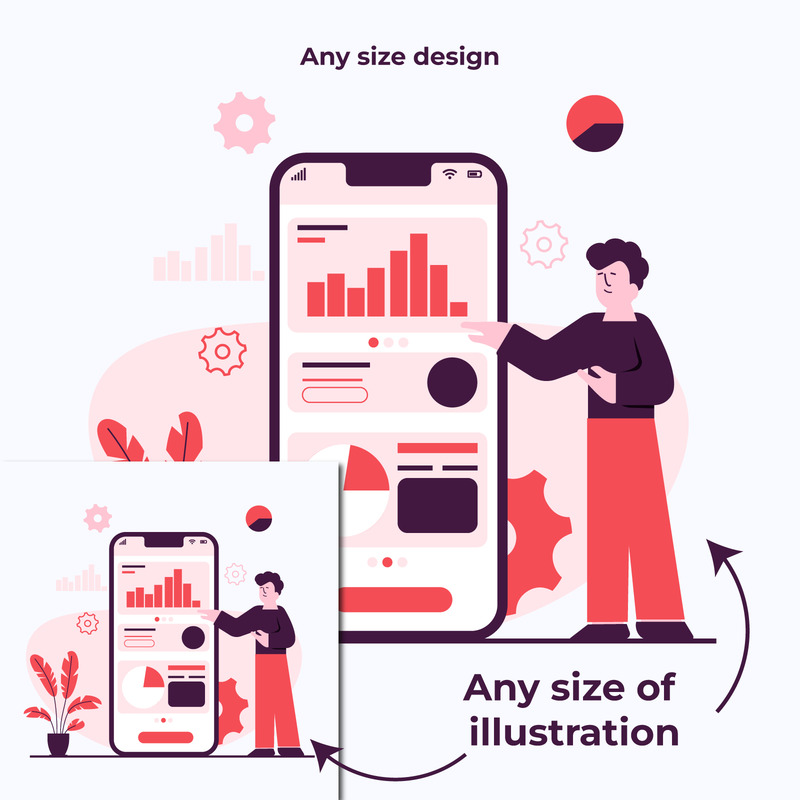 Mobile Analytics Concept – Modern Data Visualization Design - Features Image 3