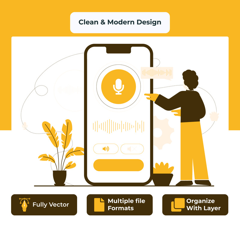Modern Podcast Recording - Concept UI Design - Features Image 1