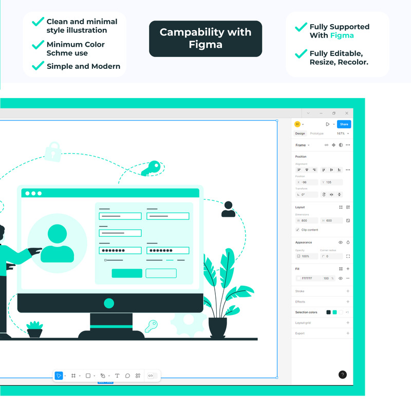 Minimalistyczna ilustracja koncepcyjna rejestracji na pulpicie - Obraz funkcji 3
