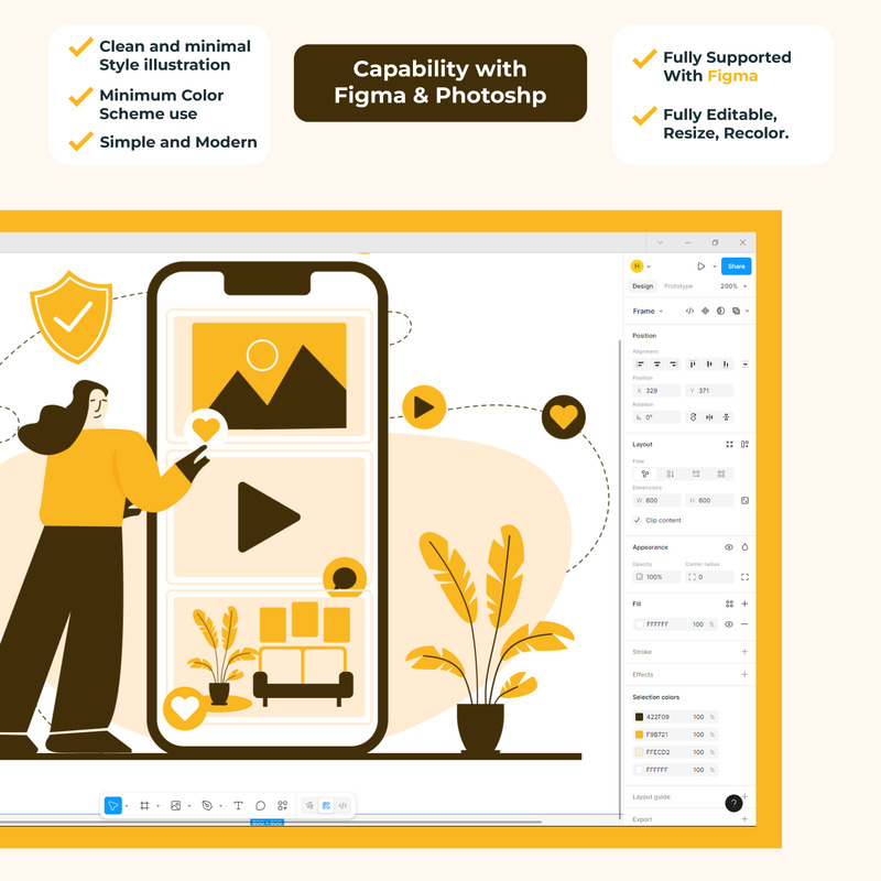 Mobile App Engagement - Flat Vector Design - Features Image 2