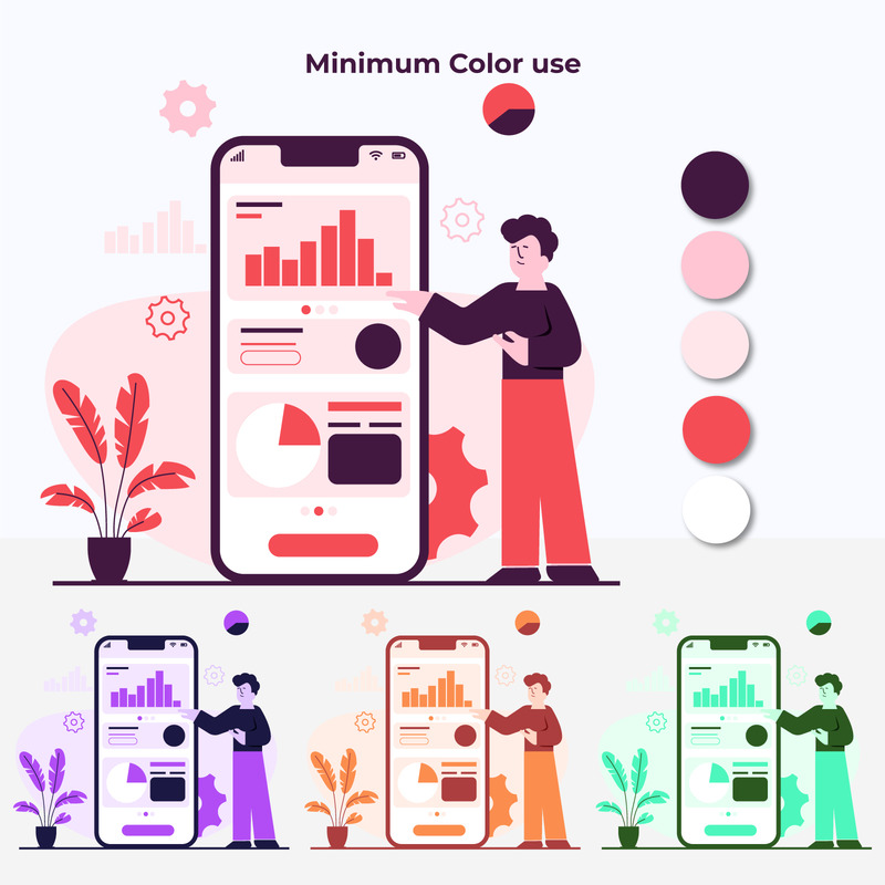 Mobile Analytics Concept – Modern Data Visualization Design - Features Image 2