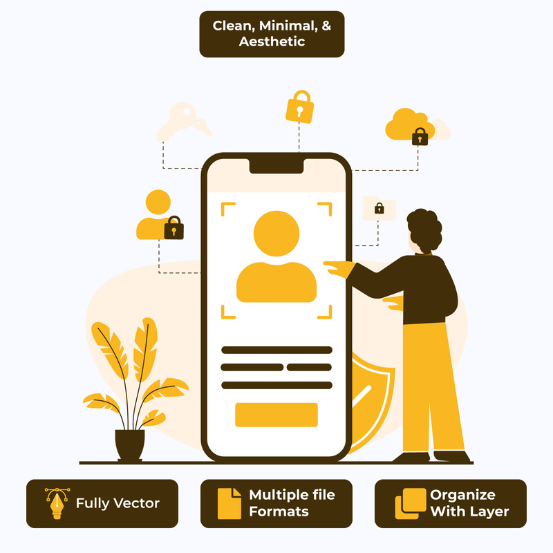 Güvenli Kullanıcı Kimlik Doğrulama Kavramı - Modern Konsept Tasarım - Features Image 1