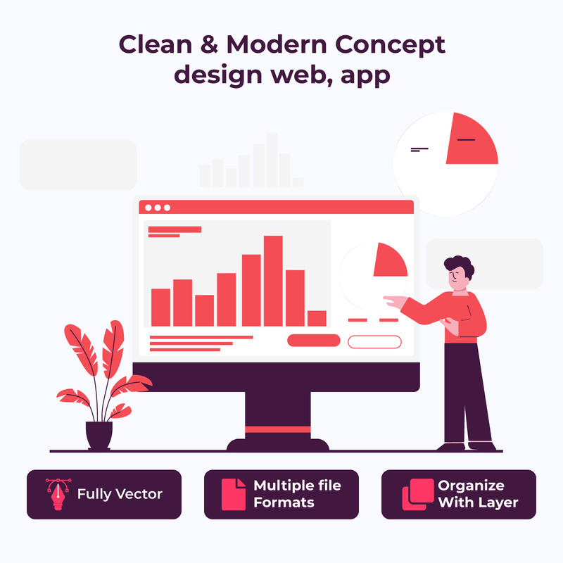 Desktop Analytics – Modern Data Visualization Concept Design - Features Image 1