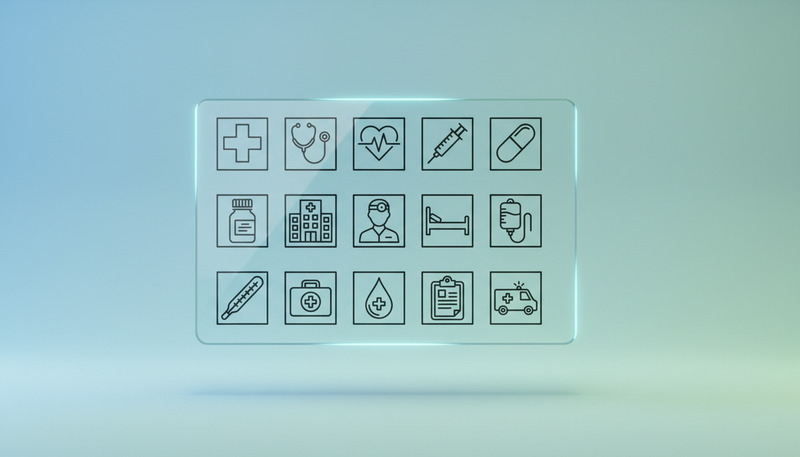 Medische en gezondheidszorg lijniconen – Omtreklijnpakket voor ziekenhuis, dokter en spoedeisende hulp - Features Image 1