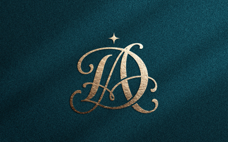 Logo monogramme DA de luxe pour les marques de beauté - Caractéristiques de l’image 1