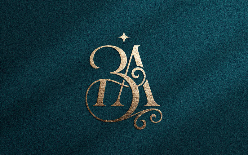 Elegant BA-monogram Lyxig skönhetslogotyp - Features Image 1