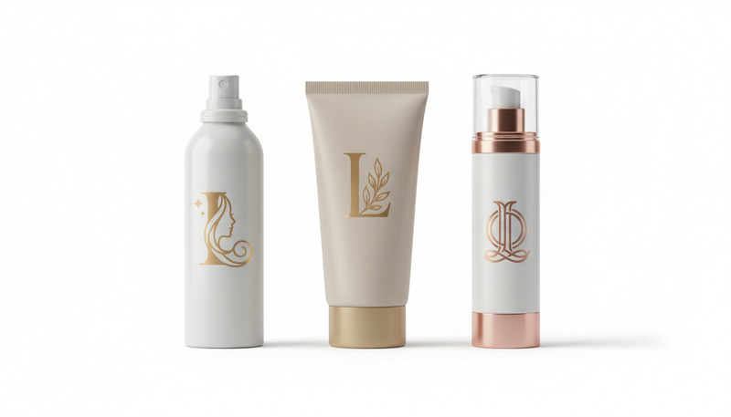 Logo di lusso per cosmetici e spa con lettera L – Collezione elegante e femminile con monogramma dorato - Caratteristiche Immagine 1