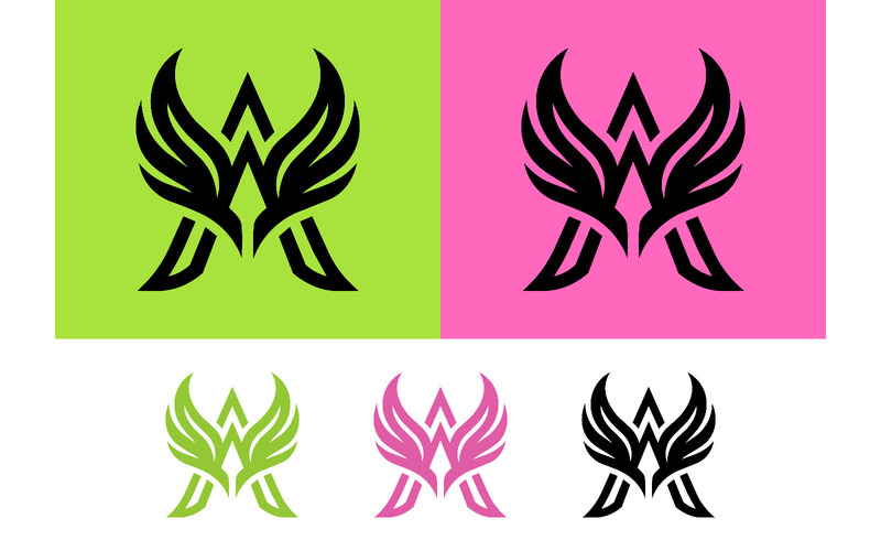 Het concept voor een logo met de letter A en vleugels, een vectorafbeelding. - Functieafbeelding 1