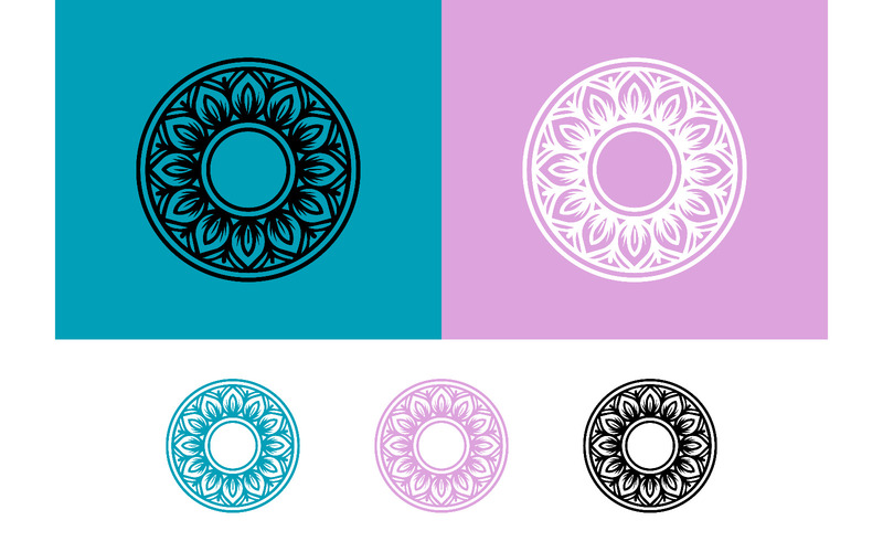 Intrikat svart blommig mandala grafisk design. - Features Image 1