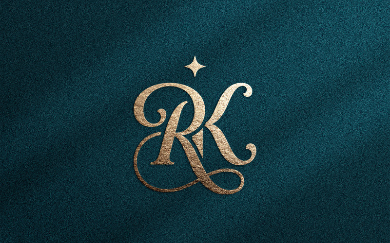 Elegant RK-monogram med lyxigt bokstavsmärke - Features Image 1