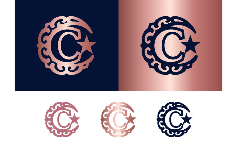 Monogramme C orné d'une étoile et d'un croissant. - Caractéristiques de l’image 1