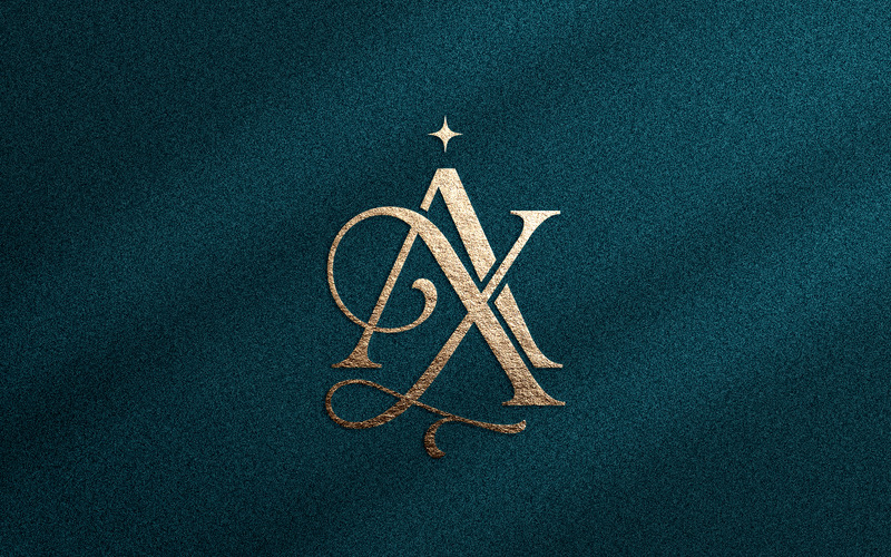 Lyxig AX-monogramlogotyp för skönhetsmärken - Features Image 1