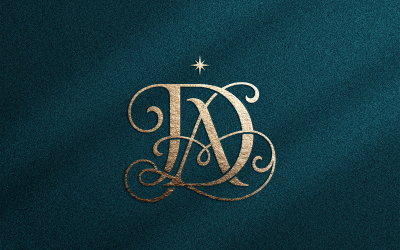Lyxig DA-monogramlogotyp för kosmetikmärken - Features Image 1