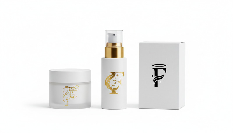 Lyxig bokstav F spa-skönhet kosmetikalogotyp – Elegant feminin monogramkollektion - Features Image 1