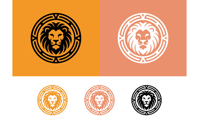 Leeuwenembleemlogo in een ronde lijst. - Features Image 1