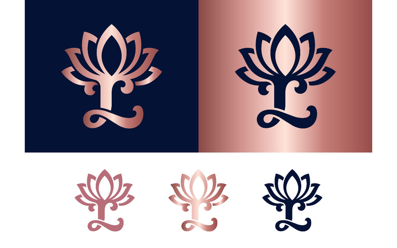 Abstract logo-ontwerp met de letter Lotus L. - Features Image 1