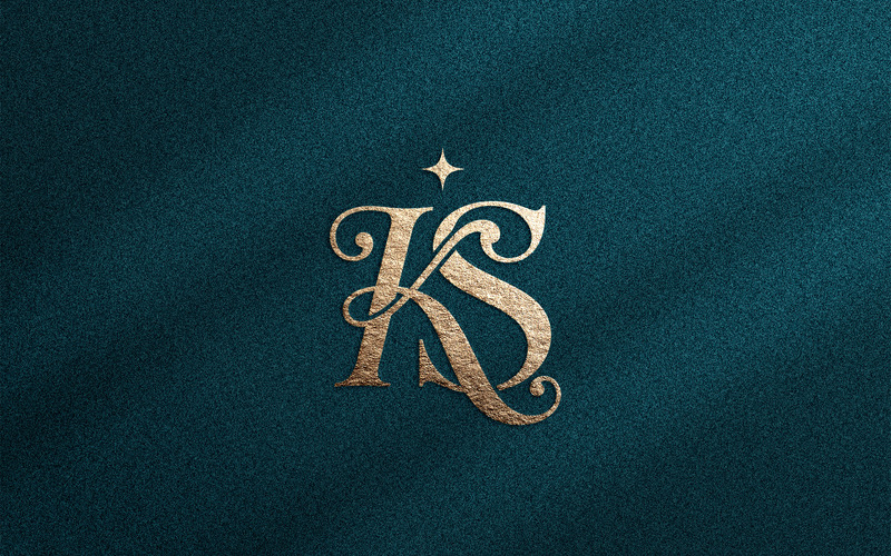 Elegant KS-monogram Lyxig skönhetslogotyp - Features Image 1