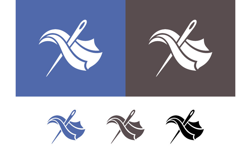 Logo igły i tkaniny do szycia. - Obraz funkcji 1