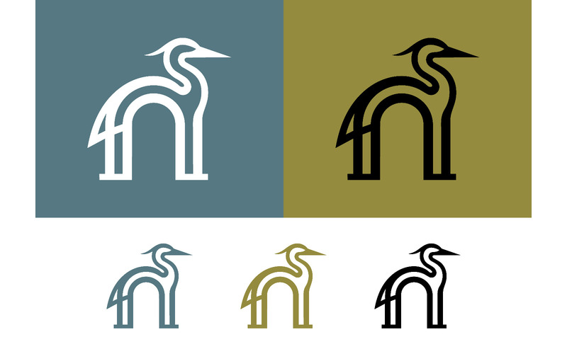 Abstrakt fågelbåge logotypdesign. - Features Image 1