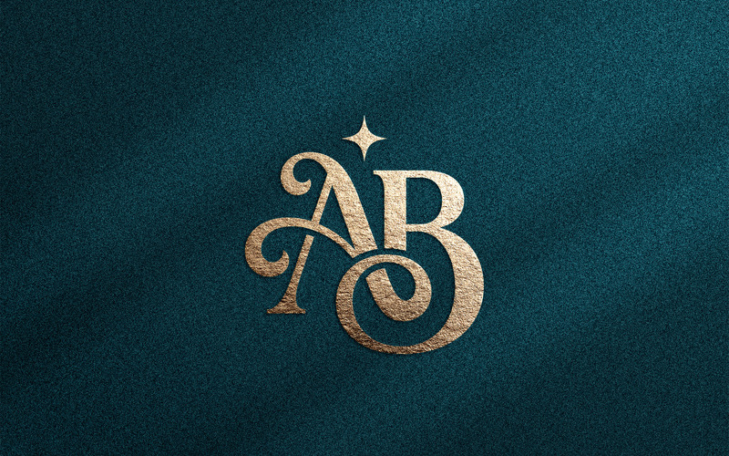 Elegant AB-monogram Lyxig skönhetslogotyp - Features Image 1