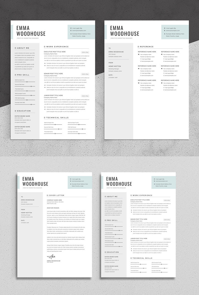 Creative Resume Template and Cover Letter - TemplateMonster