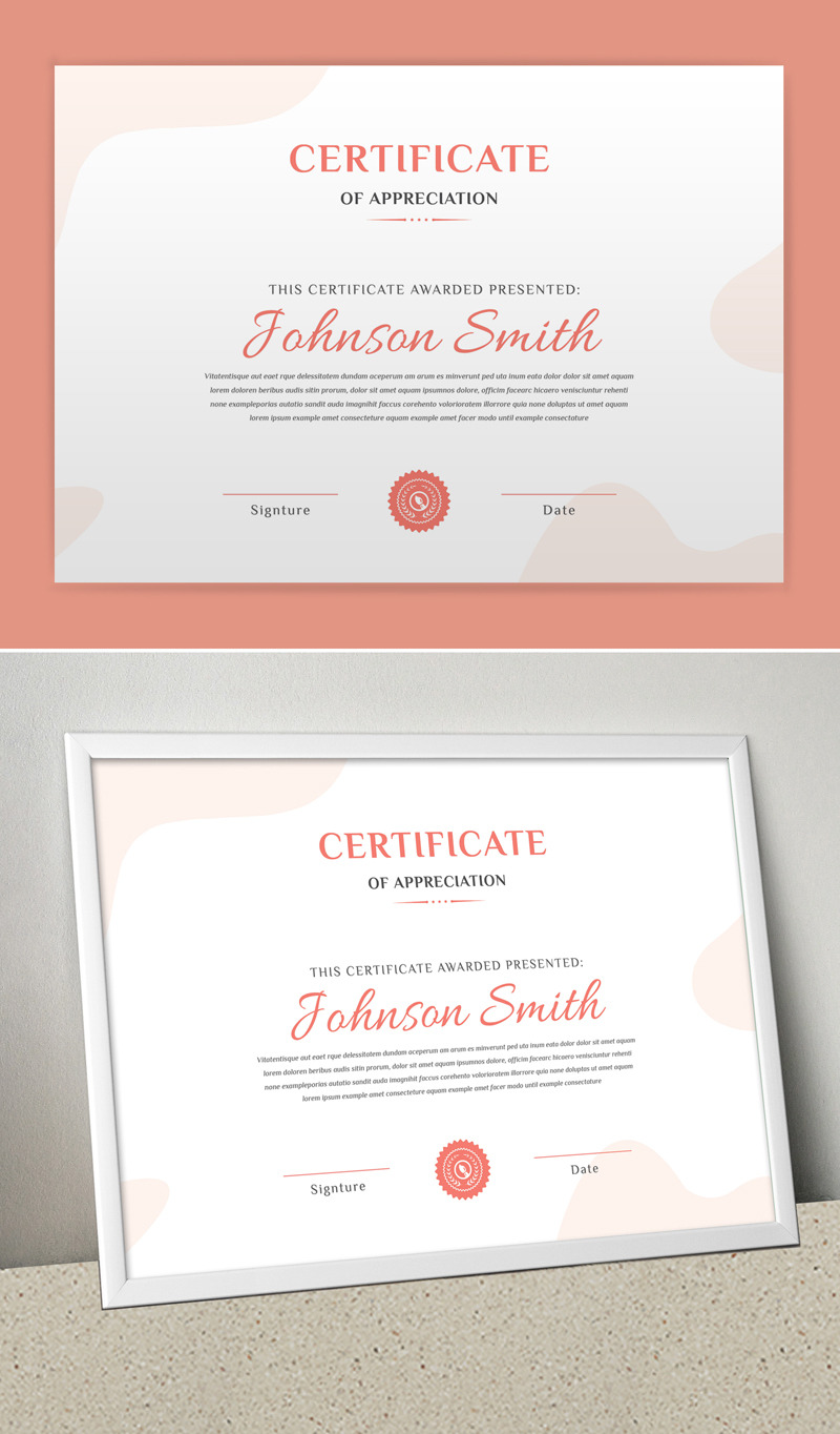 Simple Certificate Template with Print - Features Image 1