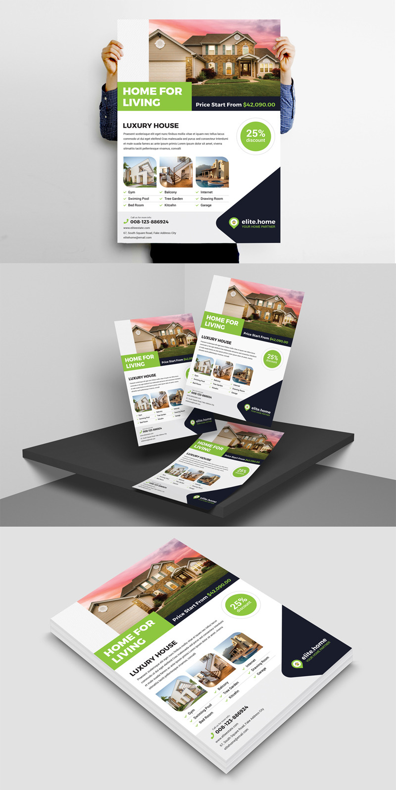 Real Estate, Home Sale Flyer Template TemplateMonster