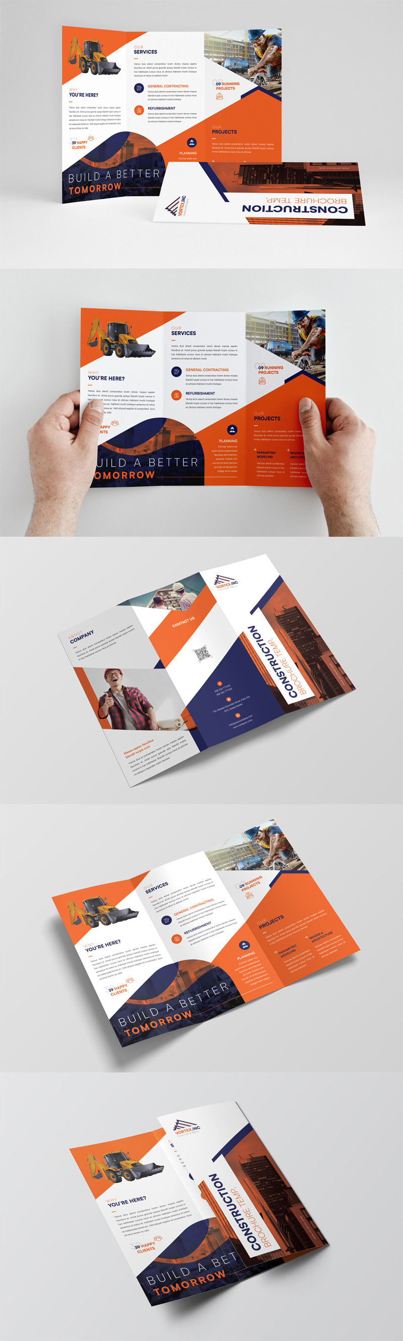 Construction Trifold Brochure Design - Features Image 1