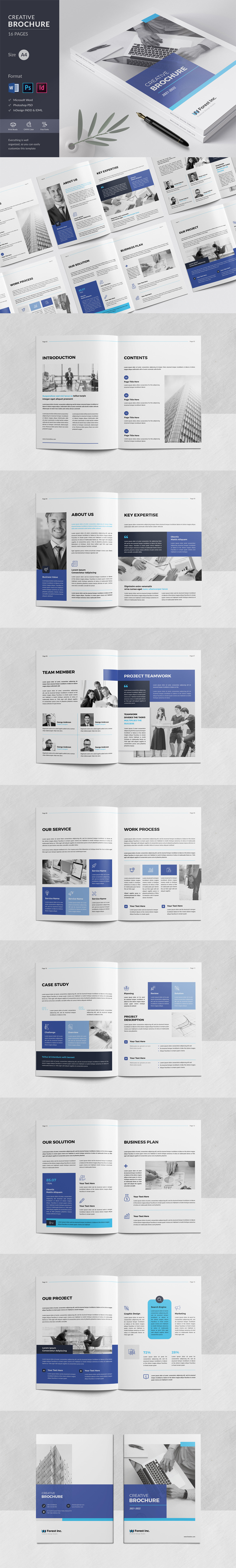 Folleto Word, InDesign, Plantilla PSD - Características Imagen 1