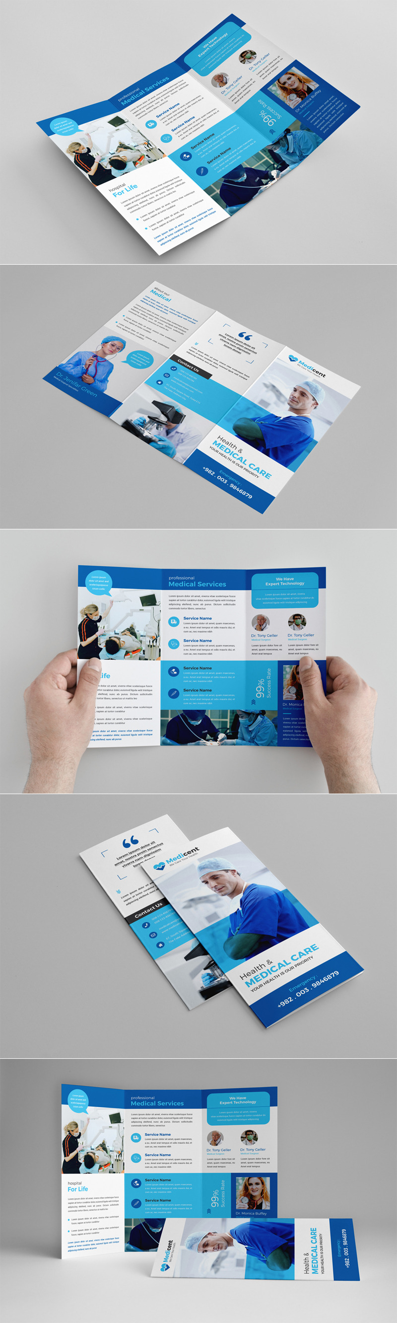 Háromszoros orvosi prospektussablon - Features Image 1
