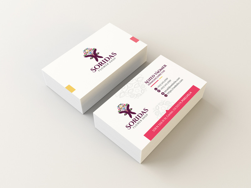 Flower Business Card Template - Features Image 1