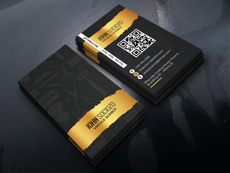 Barber Business Card Template - Features Image 2