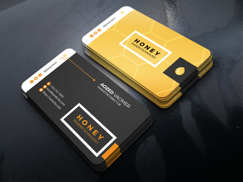 Honey Business Card Template - Features Image 1