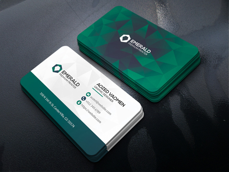 Emerald Business Card Template - Features Image 1