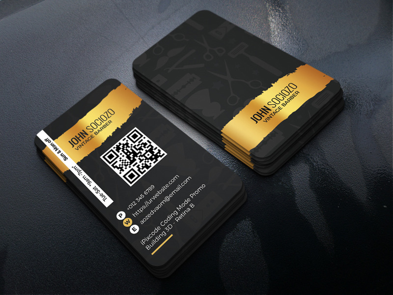 Barber Business Card Template - Features Image 1