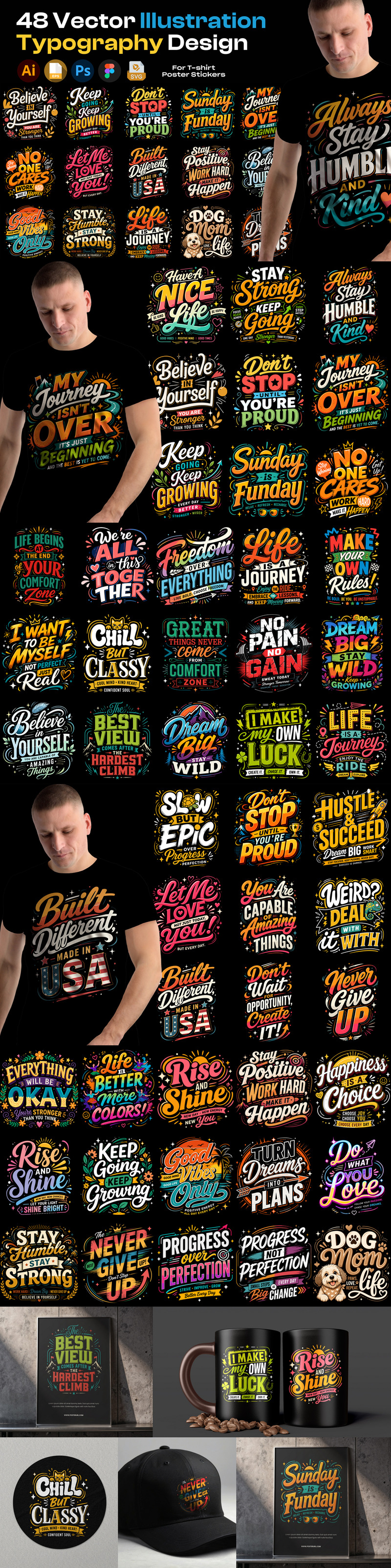 Zeco - 48 T-shirts - Design vectoriel SVG - Caractéristiques de l’image 1