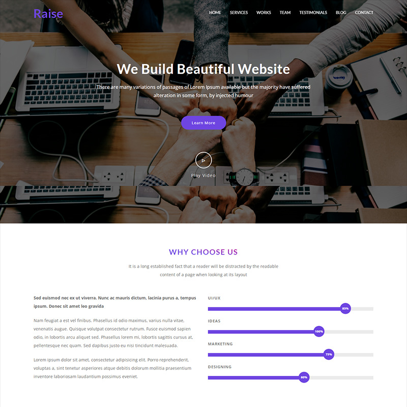 Verhoog de HTML5-bestemmingspaginasjabloon van Digital Agency - Features Image 1