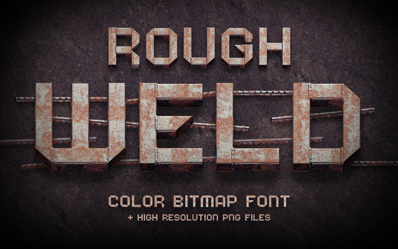 Grovsvets - Färg Bitmap Font - Features Image 1
