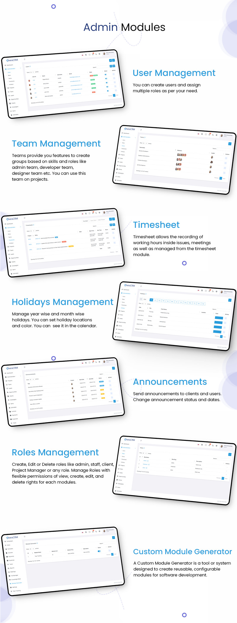 ChetsCRM - Customer Relationship Management - Features Image 3