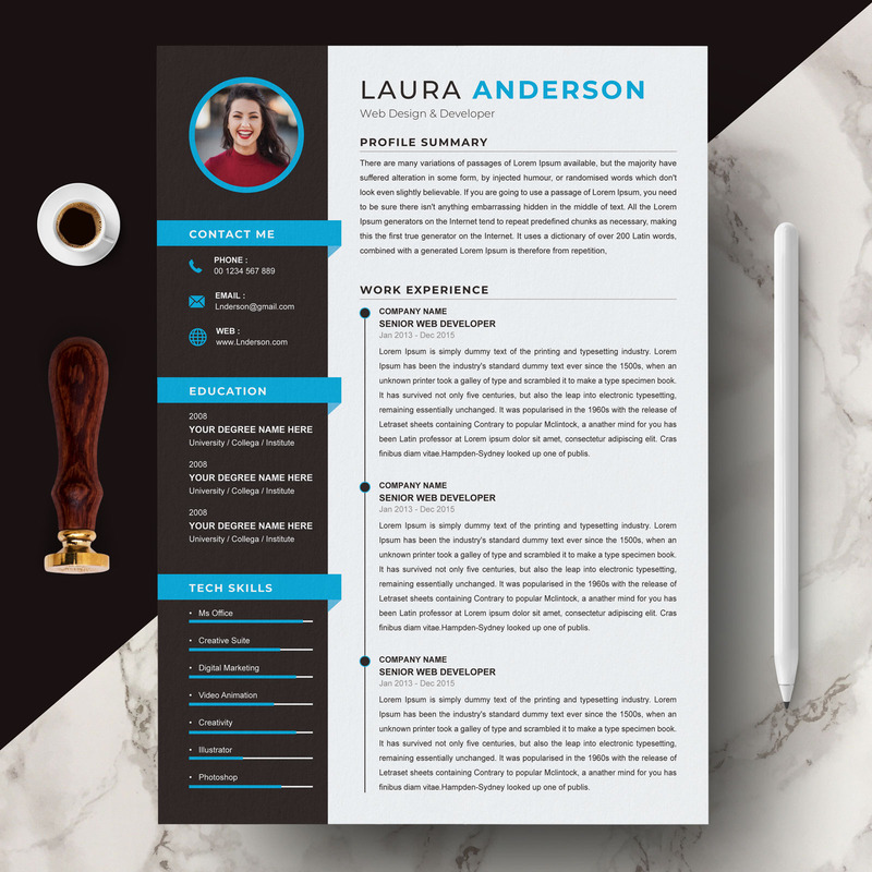 Anderson / Resume CV Template - Features Image 3